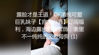 露脸才是王道！OF清纯可爱巨乳妹子【宫本山酒】订阅福利，海边露出道具紫薇，表里不一纯纯的反差母狗 (1)