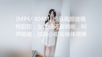 [MP4/ 404M] 极品高颜值模特甜甜，女上位无套啪啪，叫声销魂，纹身小哥哥身体很棒