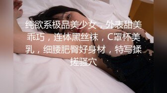 纯欲系极品美少女，外表甜美乖巧，连体黑丝袜，C罩杯美乳，细腰肥臀好身材，特写揉搓骚穴